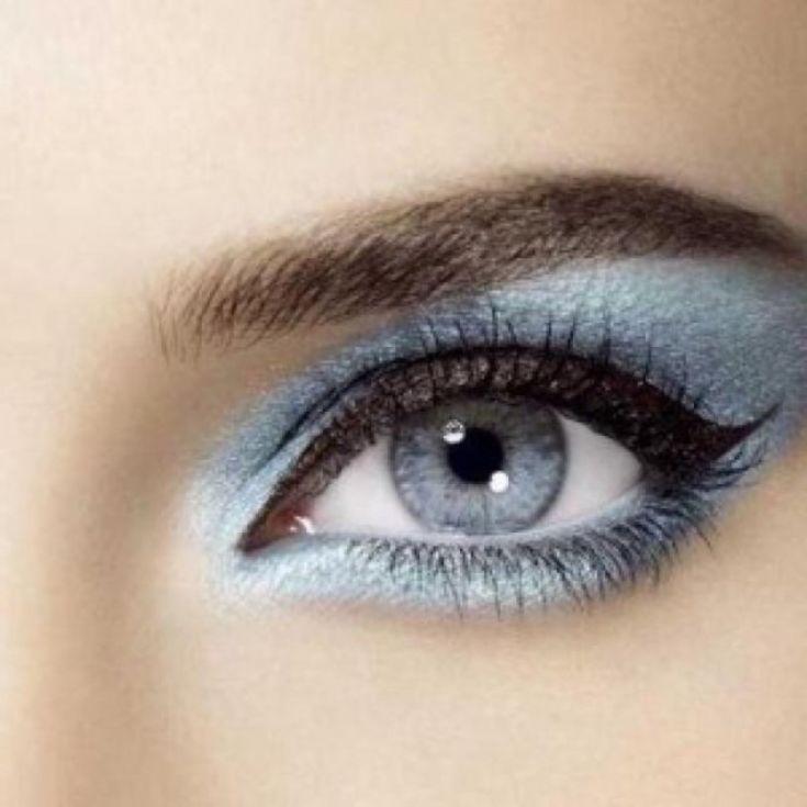 Картинки макияжа с голубыми глазами