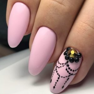 дизайн ногтей светло розовый