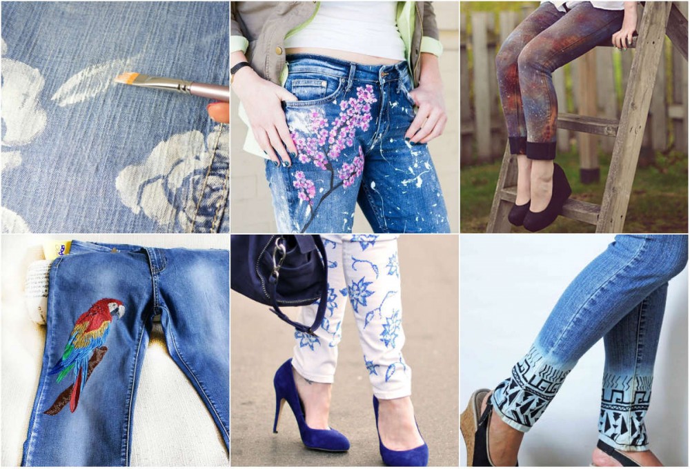 как разнообразить старые джинсы 